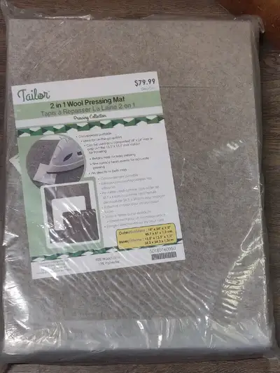 Wool Pressing Mat for Quilting, Ironing *NEW* 2-in-1 Wool Pressing Mat 18x24in 1/2in thick *NEW* Ret...