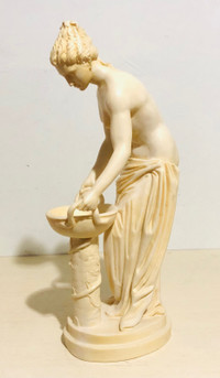 VENUS of CNIDO SANTINI Nude Woman Vintage Sculpture Bowl 15" Tal