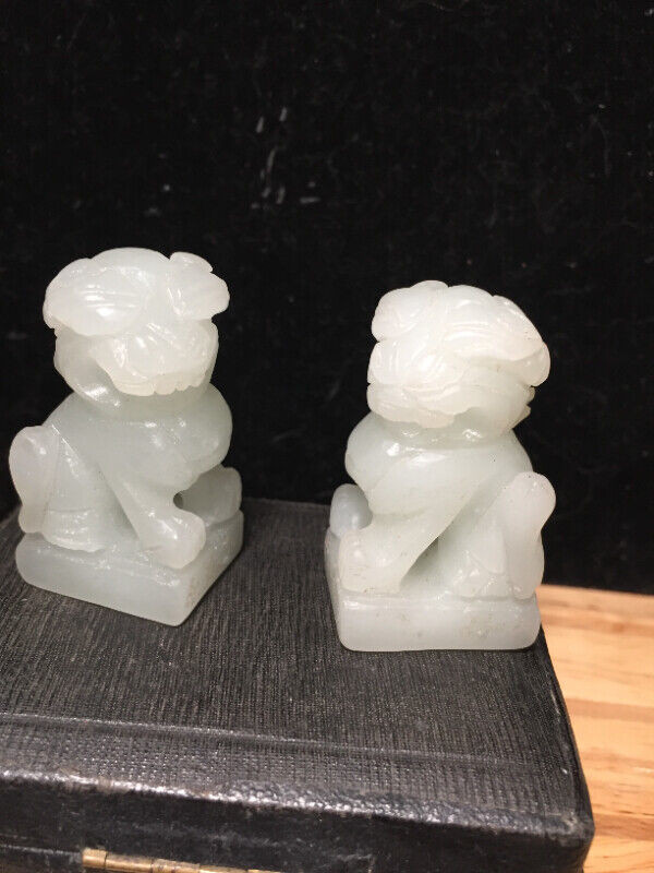 Chinese White Jade Feng Shui Dragon Beast PiXiu Brave Troops Pai in Arts & Collectibles in Vancouver