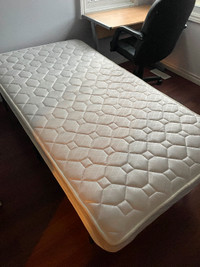 Twin mattress and bed frame, like new
