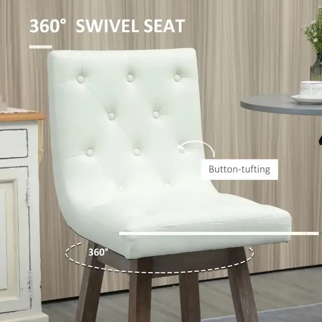 Swivel Bar Chairs, 25.5" High Fabric Tufted  in Chairs & Recliners in Markham / York Region - Image 6