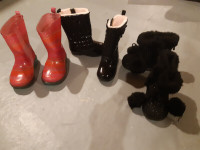 3 xBottes pluies automne fille gr 5