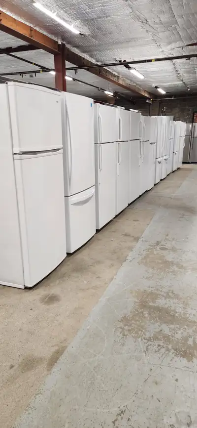 Top freezer  fridge white 30 used with 6 months warranty, View more