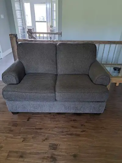 Couch and loveseat plus coffee tables, View more