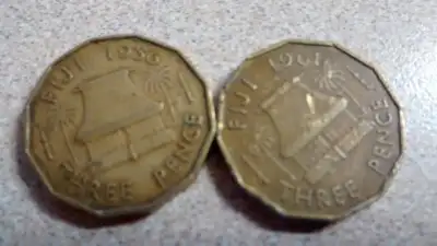 Vintage Fiji 3 Pence Nickel-Brass Coins 1956, 1961 $10 Lot, View more