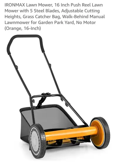 IRONMAX 16 Inch Push Reel Lawn Mower, View more
