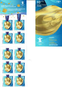 CANADA.Livret de 10 timbres "Olympic Games Vancouver 2010".