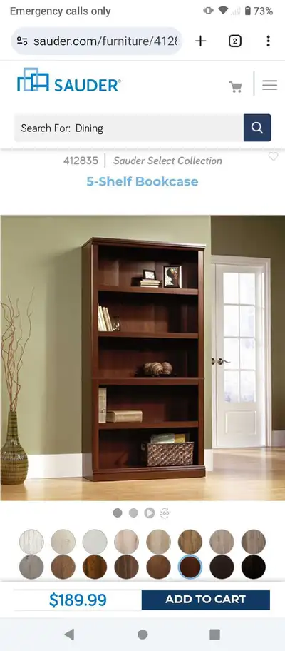 Sauder Selection 5 Shelf Bookcase , View more