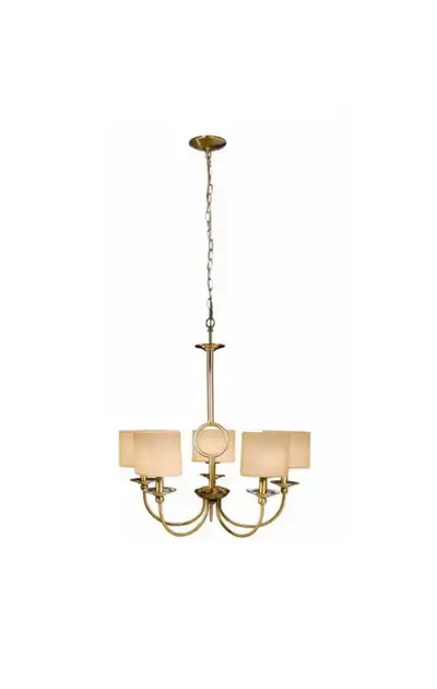 New  GEN-Lite Paulo 5 Light Ceiling Fixture Warm Gold Finish, View more