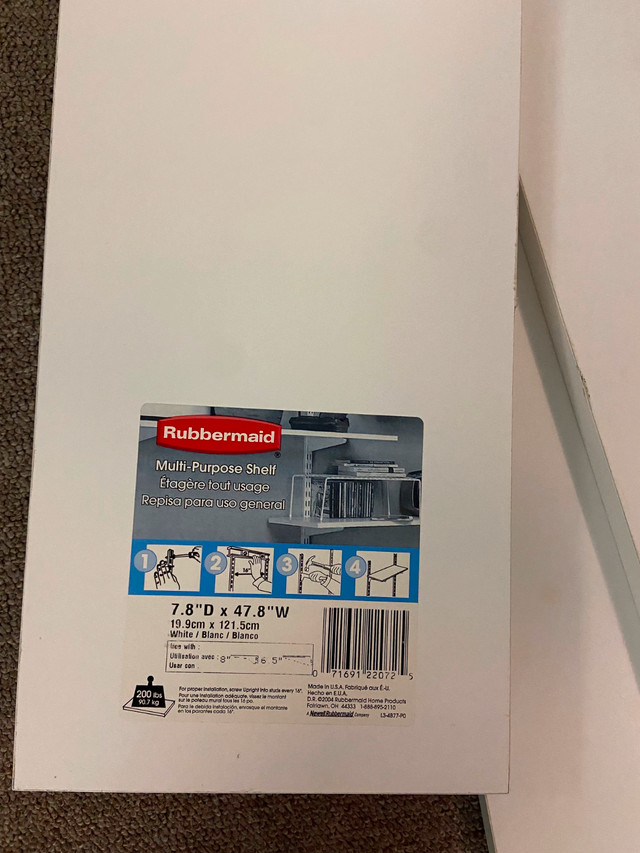Multi-Purpose Shelf - Rubbermaid in Hardware, Nails & Screws in Markham / York Region - Image 3