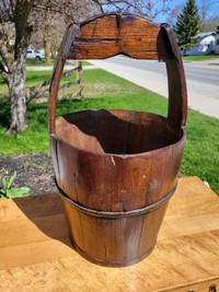 Wooden Well Bucket
