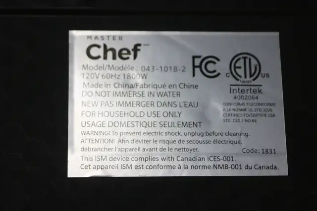Master Chef- Double-Burner induction Cooktop (#40880-1) in Stoves, Ovens & Ranges in City of Halifax - Image 6