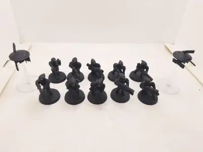 Warhammer 40k tau 10 primed black bath finders/w 2 drones, View more