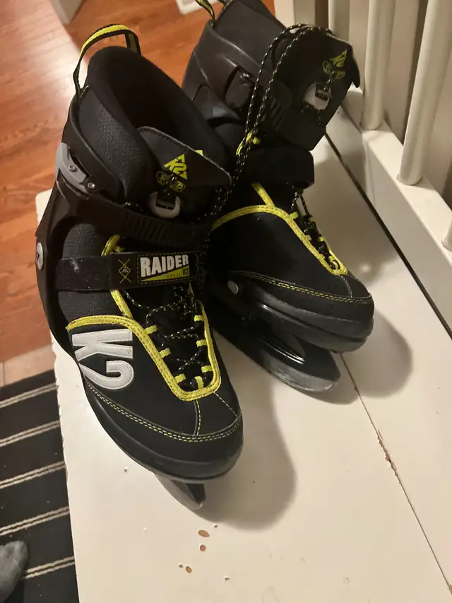 K2 Black Lime Kids Inline Skates Adjustable Sz 5-8 Youth Skates in Skates & Blades in Ottawa - Image 5