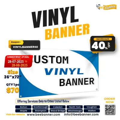 Bee Banner (Online Print Product Store) Offers Vinyl Banner Design And Printing (40 % Off ) Summer W...