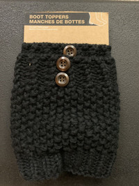 Black Knit Boot Toppers