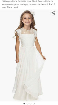 Robe blanche fille 8ans