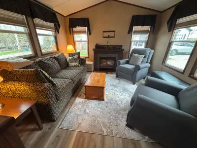 Turnkey 3-Bedroom 43’ x 12’ General Coach Park Model Trailer on Lake Huron in Kitchigami Campground...