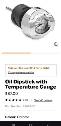 H-D Oil Dipstick with Temperature Gauge