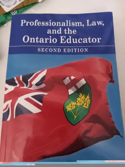 For sale is a copy of the required text book for teachers college, "Professionalism, Law, and the On...