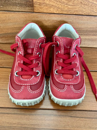 Baby unisexe red leather quality shoes