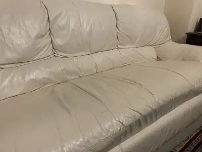 Genuine Natuzzi Leather Couch and Loveseat, View more