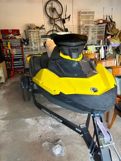 The Seadoo is an excellent shape. It has always been stored with a winter tarp, and has always been...