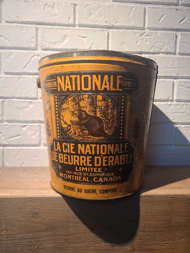 Maple butter old vintage tin in Arts & Collectibles in Bedford - Image 2
