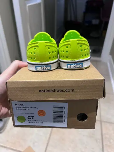 Native Shoes Miles Child/Toddler C7 Chartreuse Green/Shell White, View more