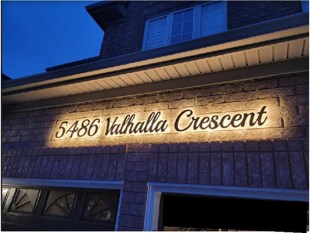 LED Script Number Home Address Cursive Custom Letter Light Sign in Outdoor Décor in City of Toronto - Image 2