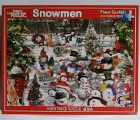 JIGSAW PUZZLE BY WHITE MOUNTAIN CO. -  'SNOWMEN' 
1000 PIECES