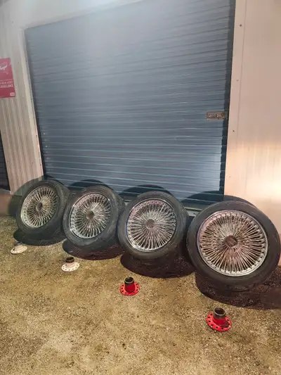 20 " Dayton wire spoke rims like new condition. Comes with 4 Bridgestone 255/45,R20 like new only us...