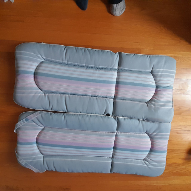 Two  50" L x 20.5" W  High Back Striped Seat Cushion in Patio & Garden Furniture in Oakville / Halton Region
