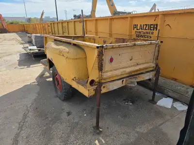 Old 8 ft truck box. Could be used for a project or keep using it as a trailer. Cash only