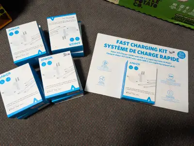 Anker 30W Charger, USB-C to Lightning, 2-pk, New, - $25.00, View more