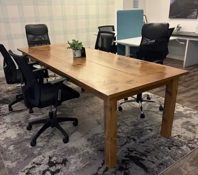 Solid wood harvest table, View more