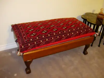 Ottoman Mahogany bench