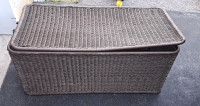 PENDING PU Wicker Storage Box 20x45 (one corner lifted)