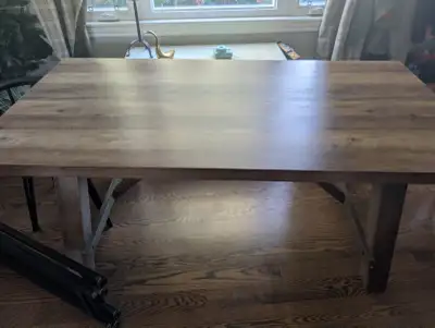 Heavy wood dining table, View more