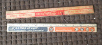 Pair of 1960's Vintage Rulers A&W Restaurants and Coca-Cola