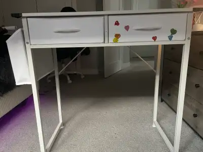 Like New White Desk w/ Drawers – Small Space / Student Desk, View more