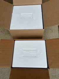 Styrofoam coolers and gel packs