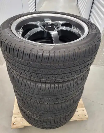 Selling complete wheels. Tires are 225 45 17 Pirelli P- zero all season DOT0924. Tires have done low...