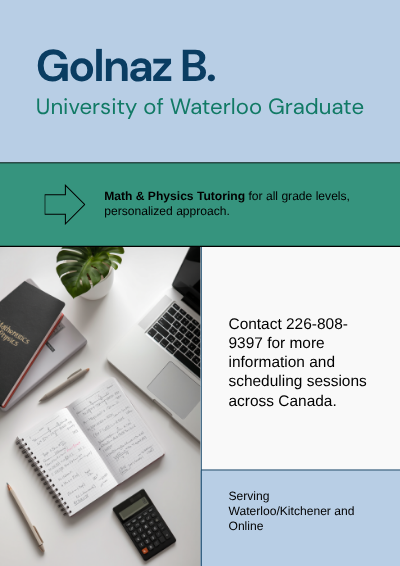 Math & Physics Tutor | Grades 1–12 + University First Year | K-W470945375706173441