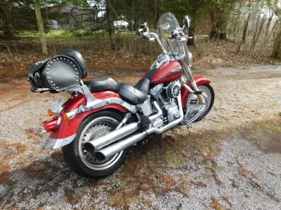 2007 Harley Fat Boy with a 96 engine 6 spped trans, 200 rear tire, 12 inch apes.