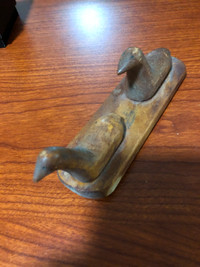 Antique Mini Wooden Ducks Carving (signed)