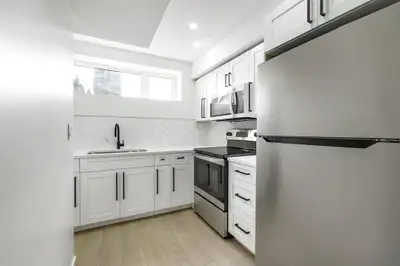 Welcome to this bright and cozy 550 sq ft new build basement suite, featuring 1 bedroom, 1 bath, plu...