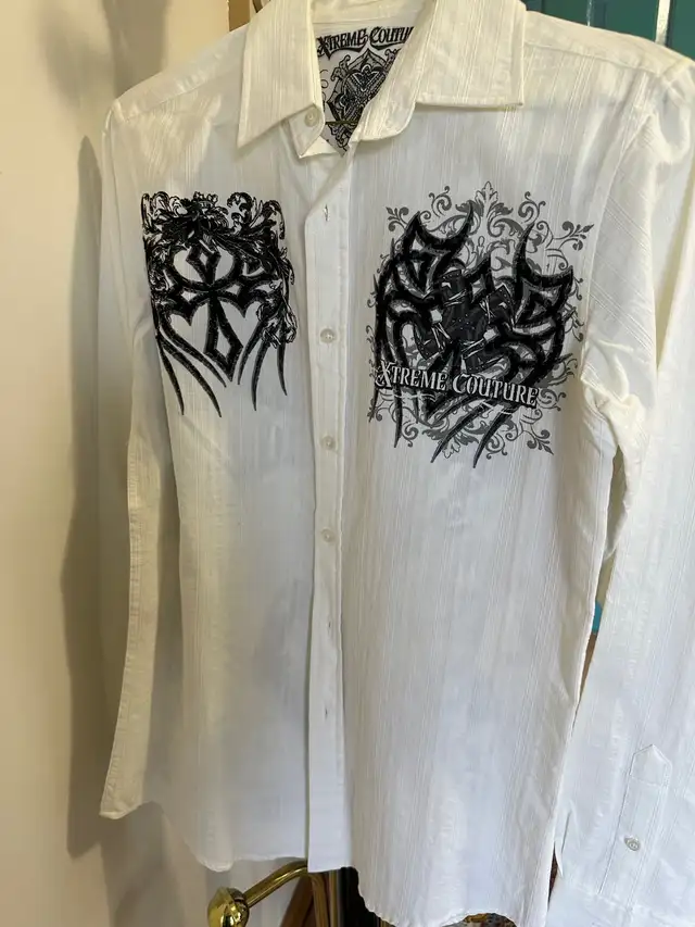 “ XTREME COUTURE “ WHITE COLAR SHIRT( never been worn ) in Men's in Regina - Image 8