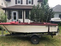 14' Boat with trailer and 33hp motor!