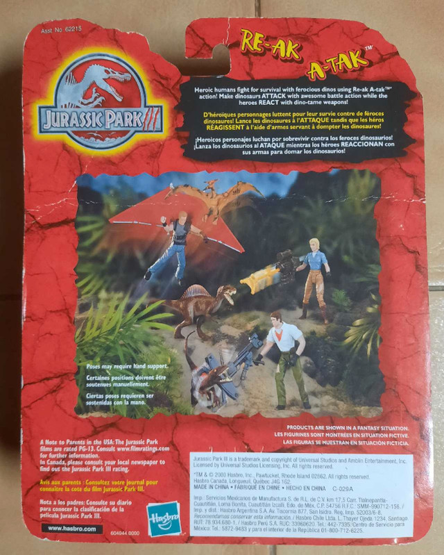 Jurassic Park 3 Amanda Kirby & Spinosaurus Action Figure, Arts &  Collectibles, Hamilton
